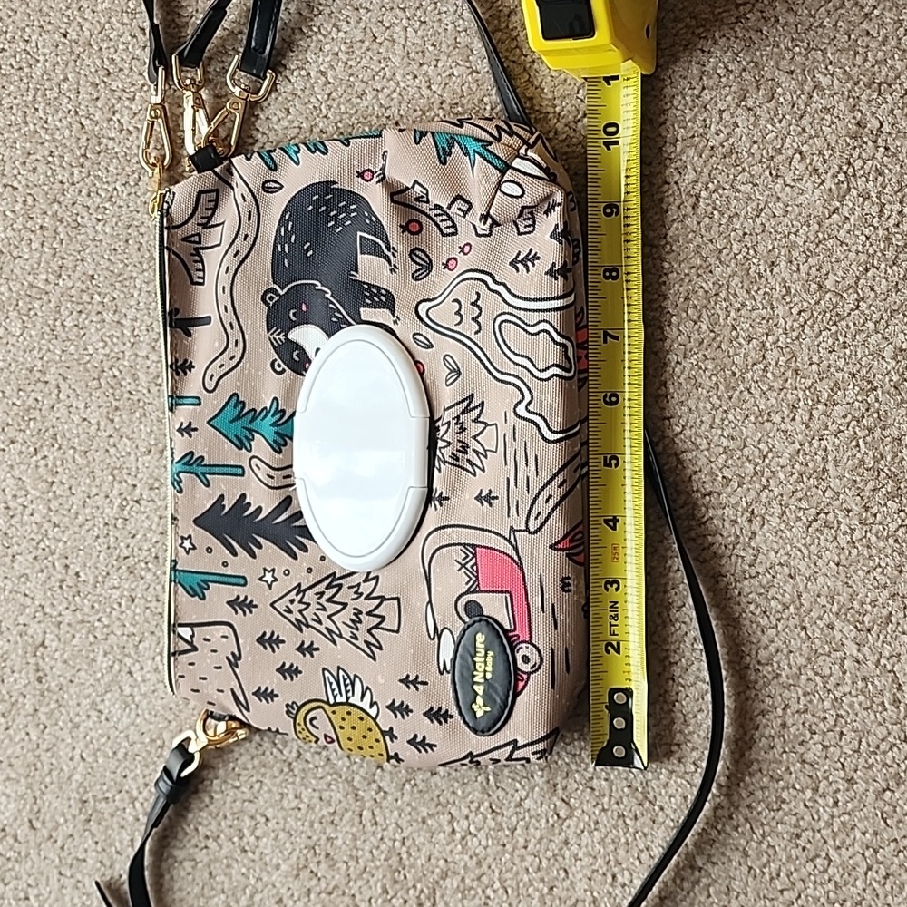 Nature Print Tan Diaper Pouch - Picture 7 of 10